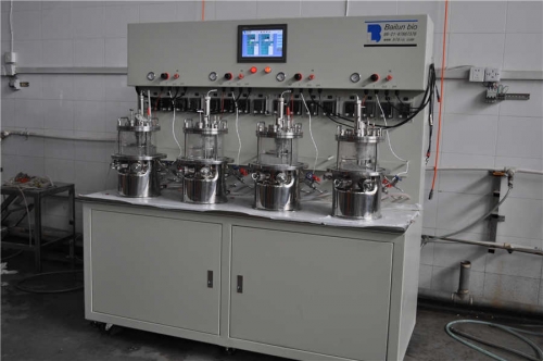 TianjinQuadruple-situ sterilization magnetic stirring glass fermenter